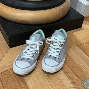 Converse Gray and Mint Sneakers
